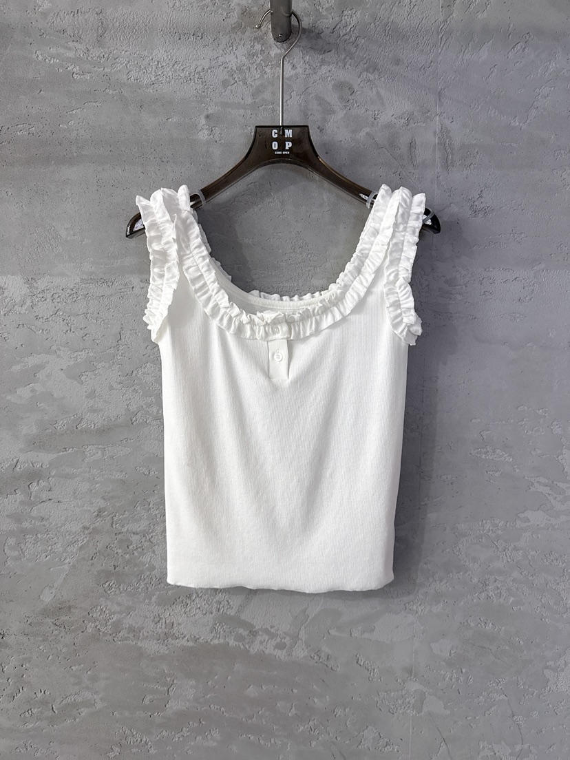 COME OPEN/HAPER韓國直郵女裝新品26春夏吊帶背心荷葉邊COME OPEN/HAPER吊帶/背心圖色1