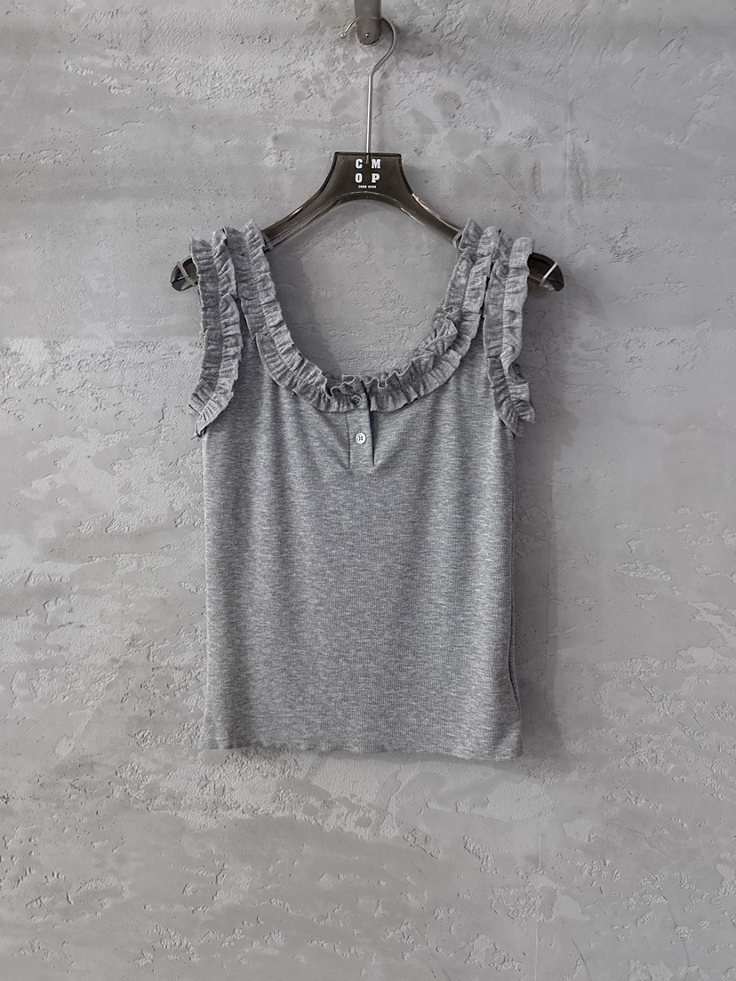 COME OPEN/HAPER韓國直郵女裝新品26春夏吊帶背心荷葉邊COME OPEN/HAPER吊帶/背心圖色2