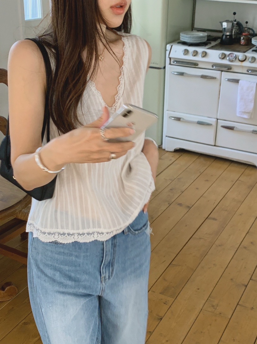 LA CREME韓國代購女裝新款26夏季人氣休閑時尚熱賣吊帶背心LA CREME吊帶/背心