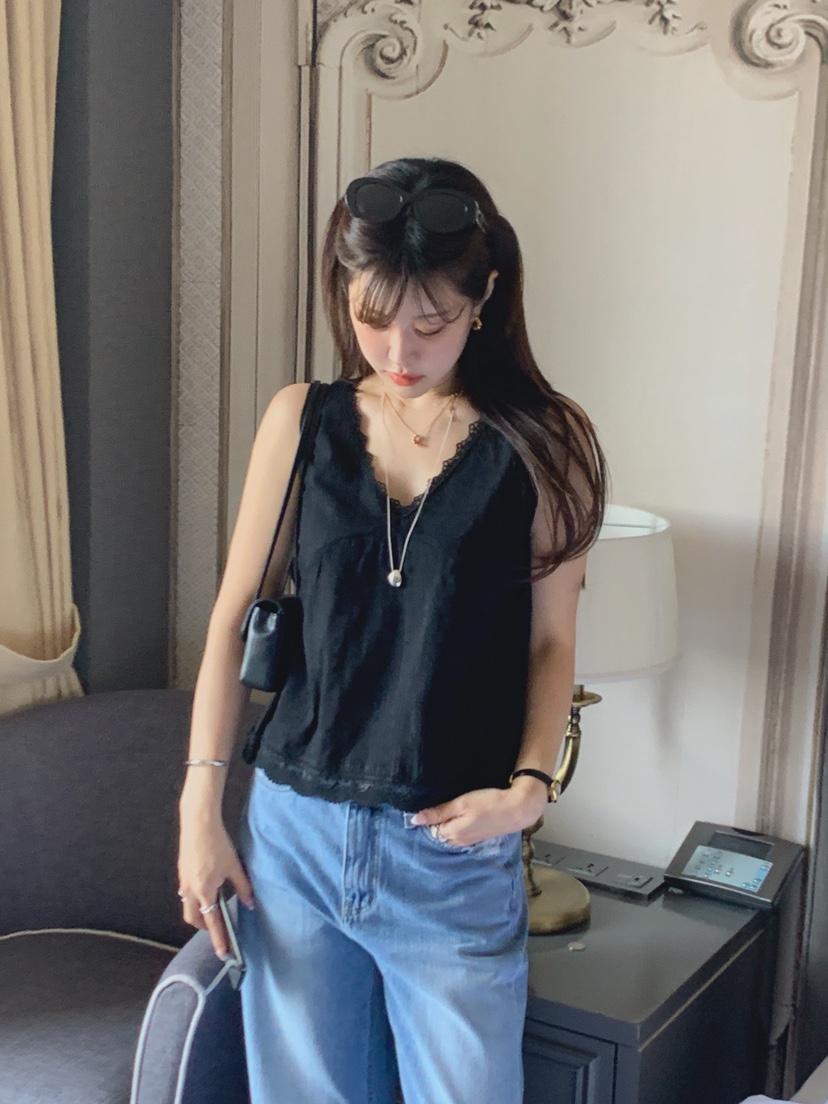 LA CREME韓國代購女裝新款26夏季人氣休閑時尚熱賣吊帶背心LA CREME吊帶/背心