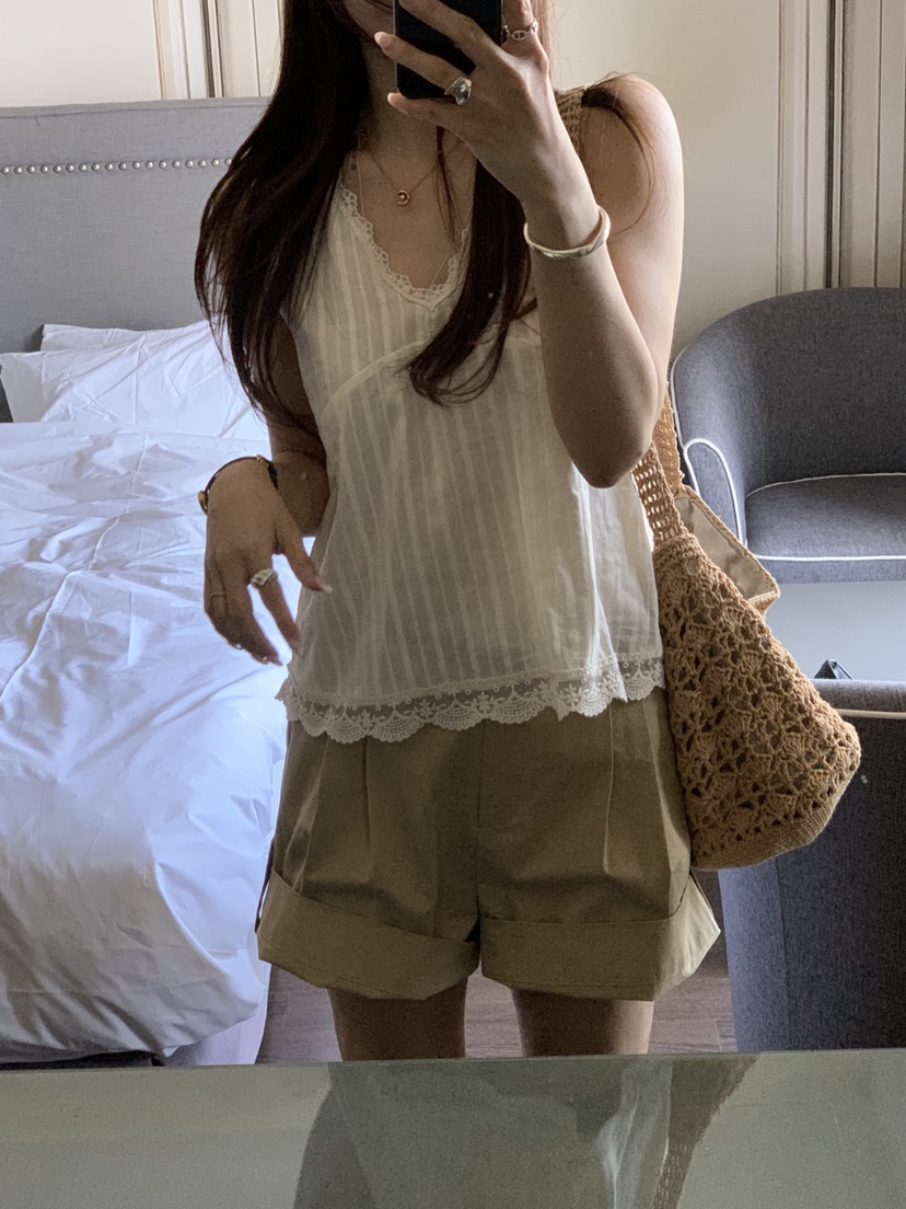 LA CREME韓國代購女裝新款26夏季人氣休閑時尚熱賣吊帶背心LA CREME吊帶/背心