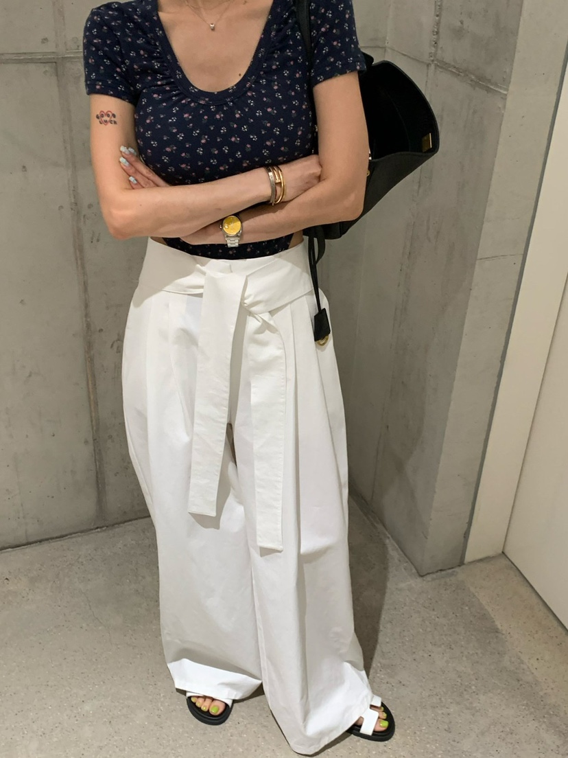 REVE CITE-L東大門直郵女裝新品休閑真品休閑褲系帶褶裥REVE CITE-L休閑褲