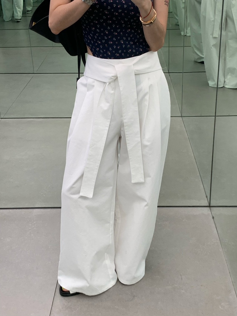 REVE CITE-L東大門直郵女裝新品休閑真品休閑褲系帶褶裥REVE CITE-L休閑褲圖色1