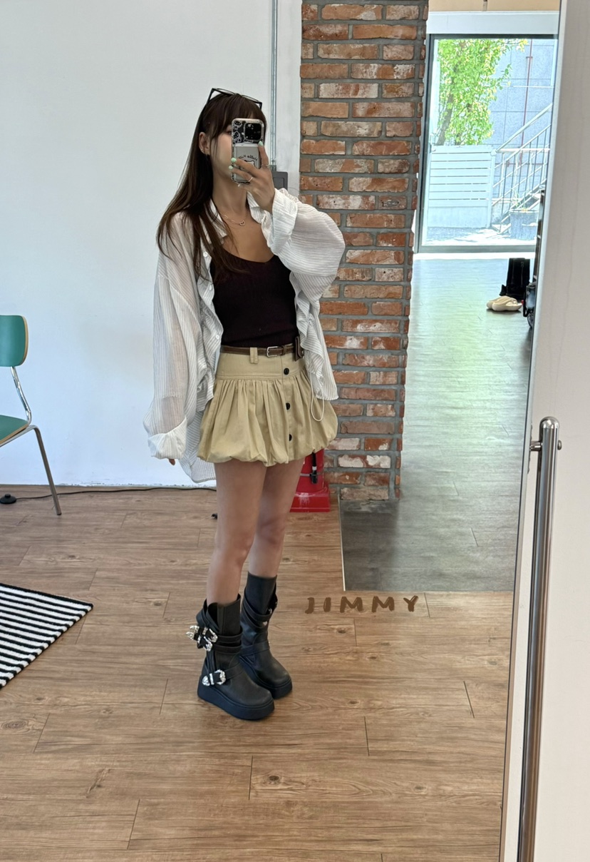 JIMMY韓國代購女裝新款推薦休閑人氣熱賣時尚26夏季職業短裙JIMMY/REMAKE短裙