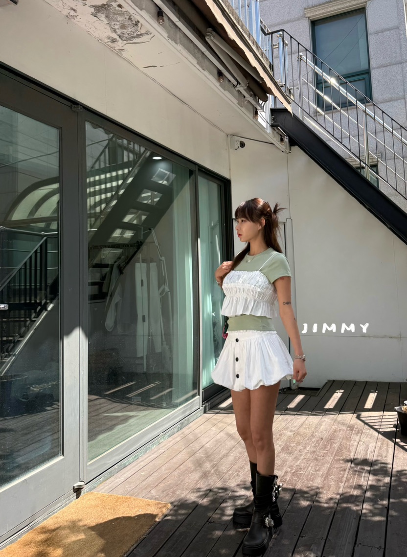 JIMMY韓國代購女裝新款推薦休閑人氣熱賣時尚26夏季職業短裙JIMMY/REMAKE短裙