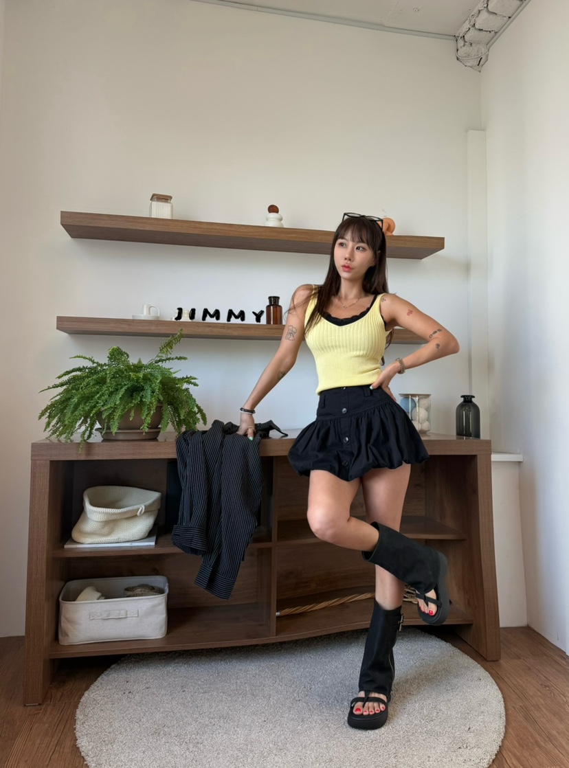 JIMMY韓國代購女裝新款推薦休閑人氣熱賣時尚26夏季職業短裙JIMMY/REMAKE短裙