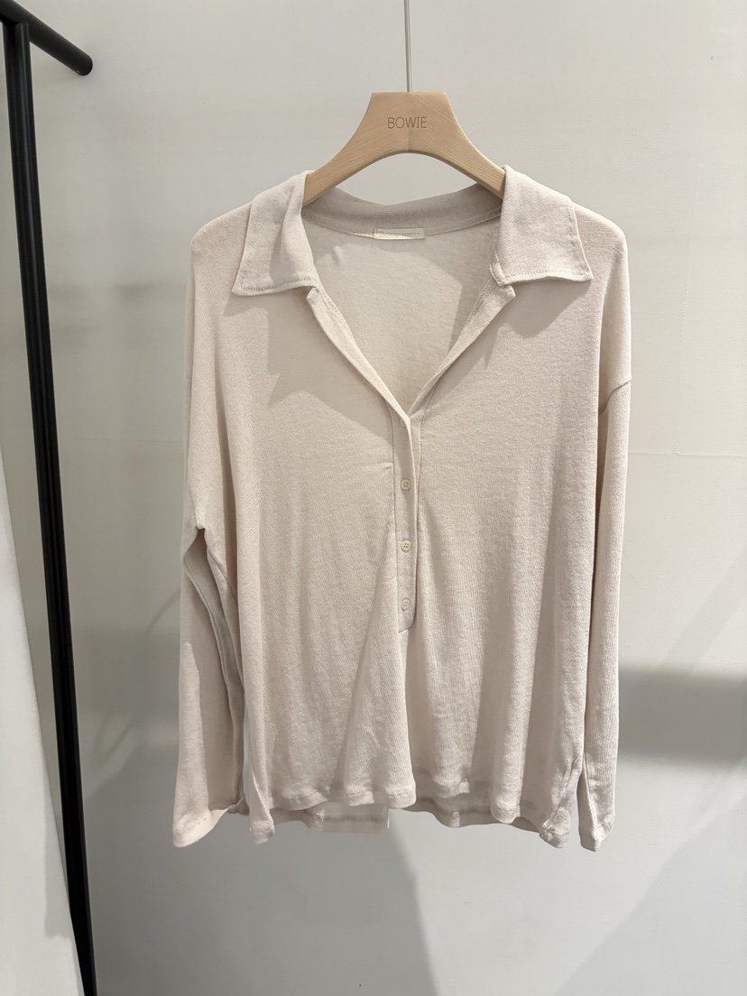 BOWIE韓國東大門直郵女裝新款時尚推薦職業長袖T恤V領深VBOWIE長袖T恤圖色2