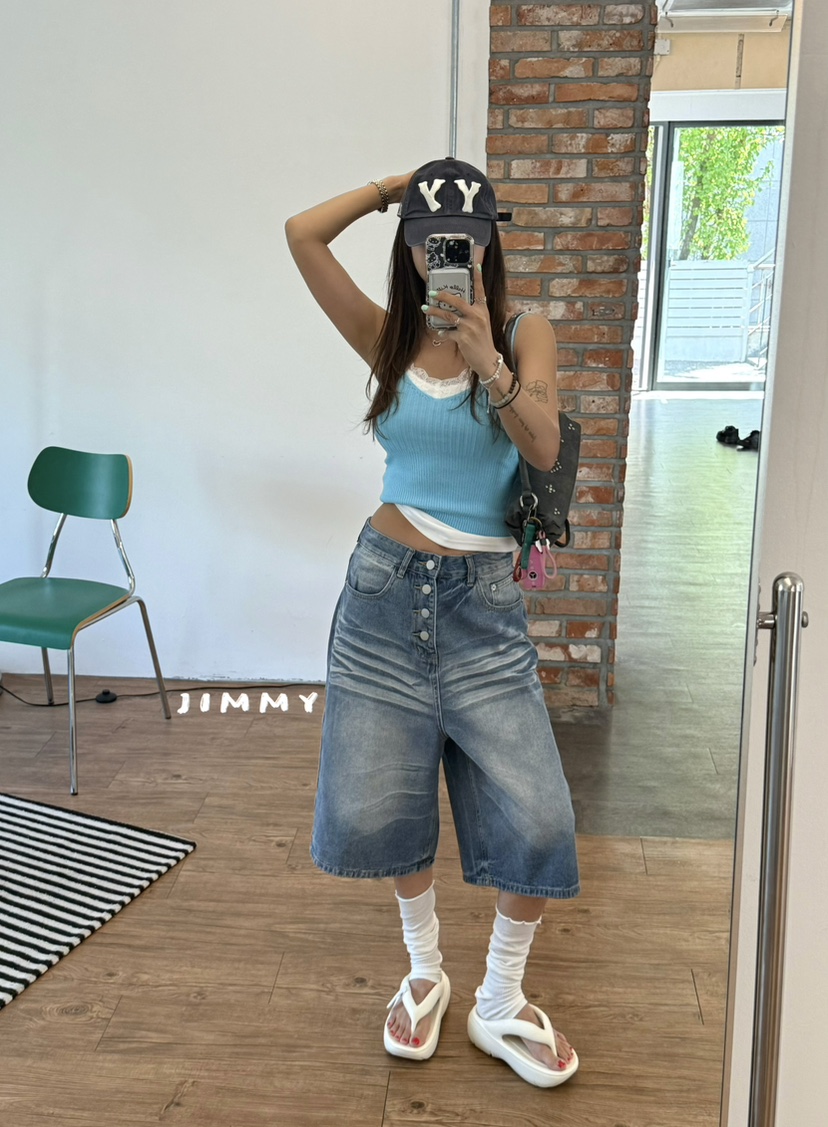 JIMMY韓國直郵女士新款真品職業休閑26春夏人氣推薦熱賣短褲JIMMY/REMAKE短褲