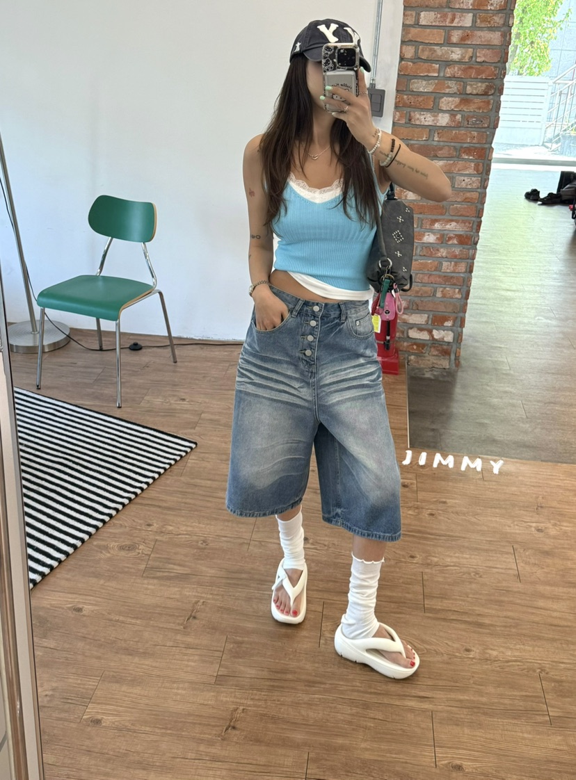 JIMMY韓國直郵女士新款真品職業休閑26春夏人氣推薦熱賣短褲JIMMY/REMAKE短褲