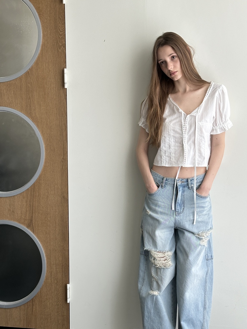 BOWIE韓國直郵女士新款熱賣26春夏職業人氣推薦真品牛仔褲BOWIE牛仔褲