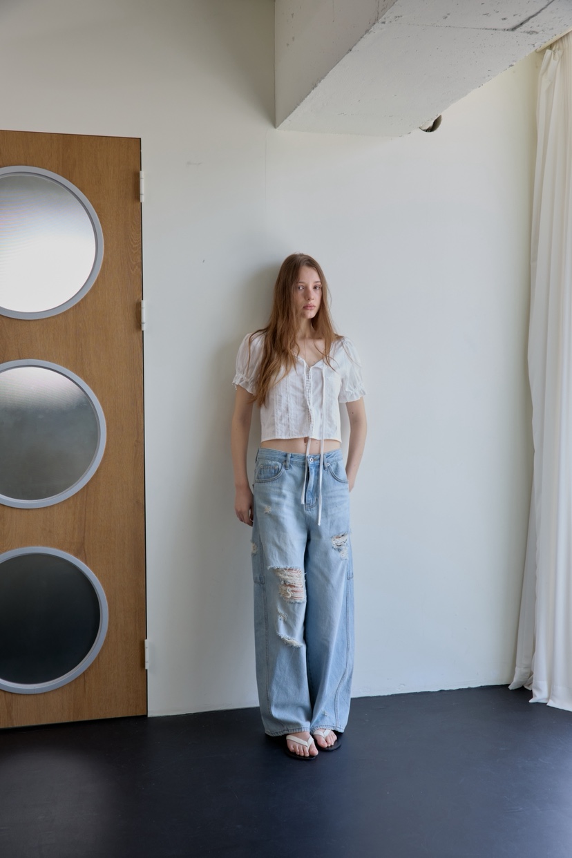 BOWIE韓國直郵女士新款熱賣26春夏職業人氣推薦真品牛仔褲BOWIE牛仔褲