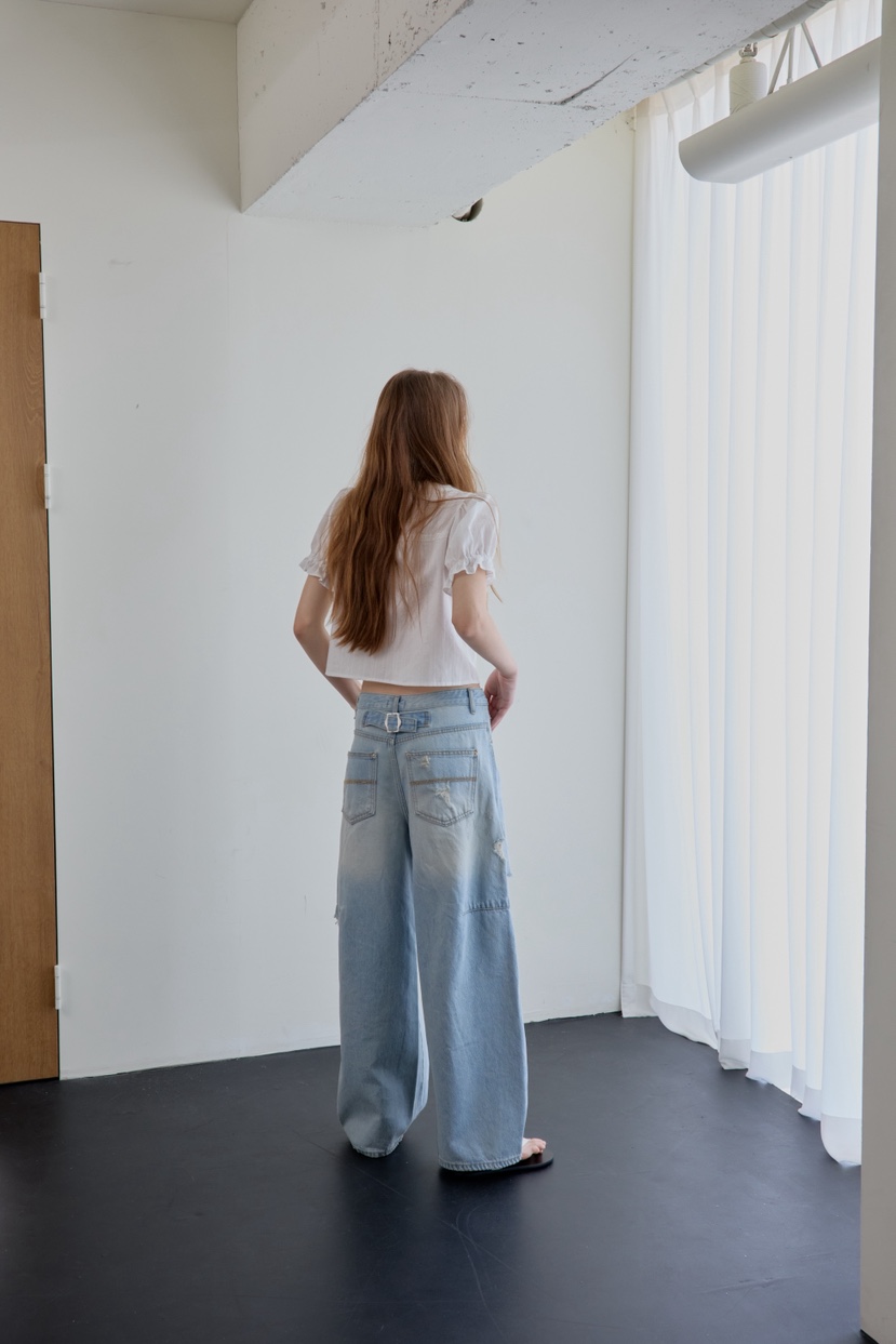 BOWIE韓國直郵女士新款熱賣26春夏職業人氣推薦真品牛仔褲BOWIE牛仔褲