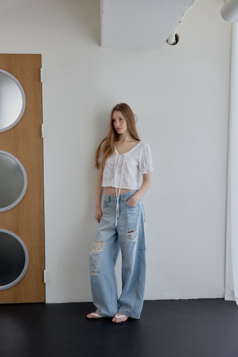 BOWIE韓國直郵女士新款熱賣26春夏職業人氣推薦真品牛仔褲BOWIE牛仔褲