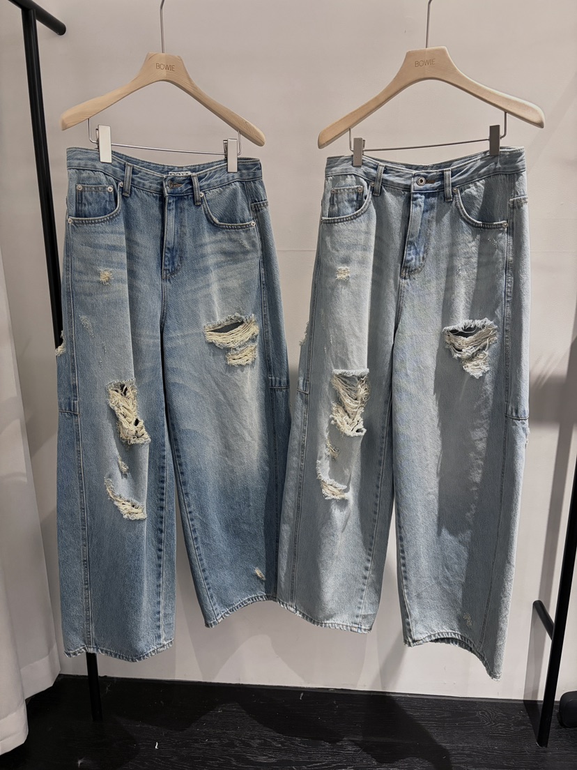 BOWIE韓國直郵女士新款熱賣26春夏職業人氣推薦真品牛仔褲BOWIE牛仔褲