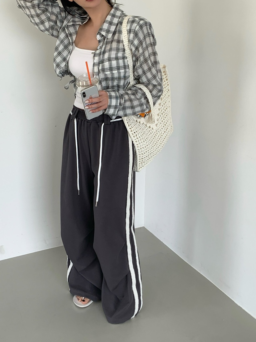 REVE CITE-L韓國代購女裝新款時尚熱賣襯衫蕾絲衫格子條紋REVE CITE-L襯衫/蕾絲衫