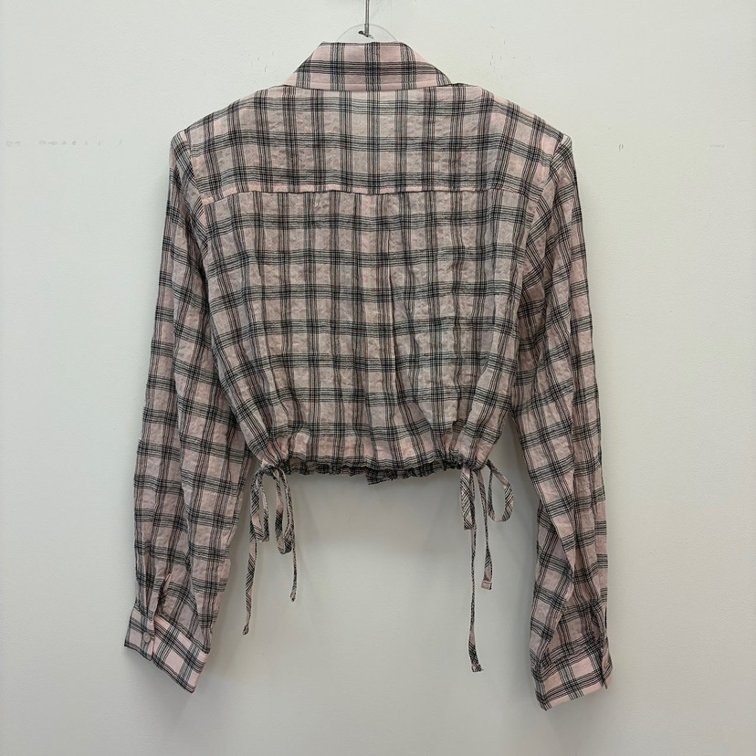 REVE CITE-L韓國代購女裝新款時尚熱賣襯衫蕾絲衫格子條紋REVE CITE-L襯衫/蕾絲衫