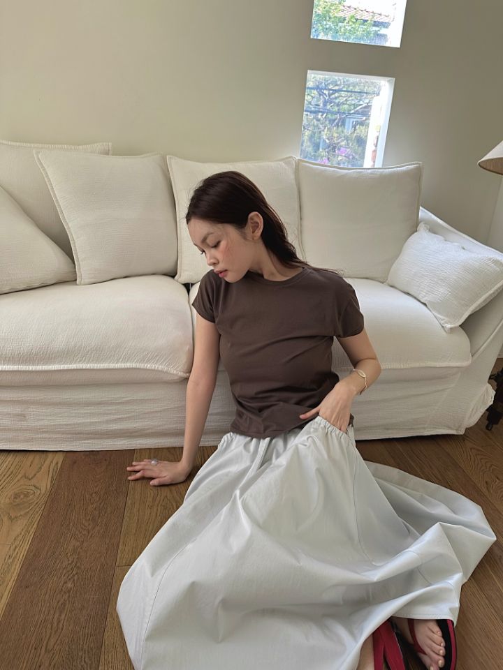 MARE韓國直郵實拍女裝新品熱賣推薦26夏季26春夏長裙口袋喇叭MARE長裙