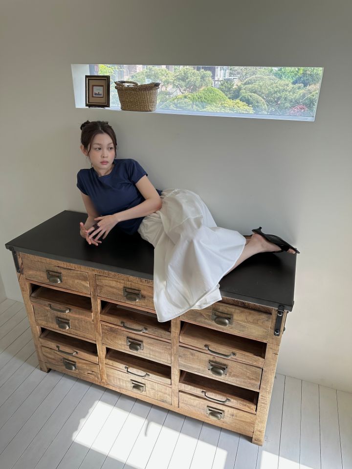 MARE韓國直郵實拍女裝新品熱賣推薦26夏季26春夏長裙口袋喇叭MARE長裙