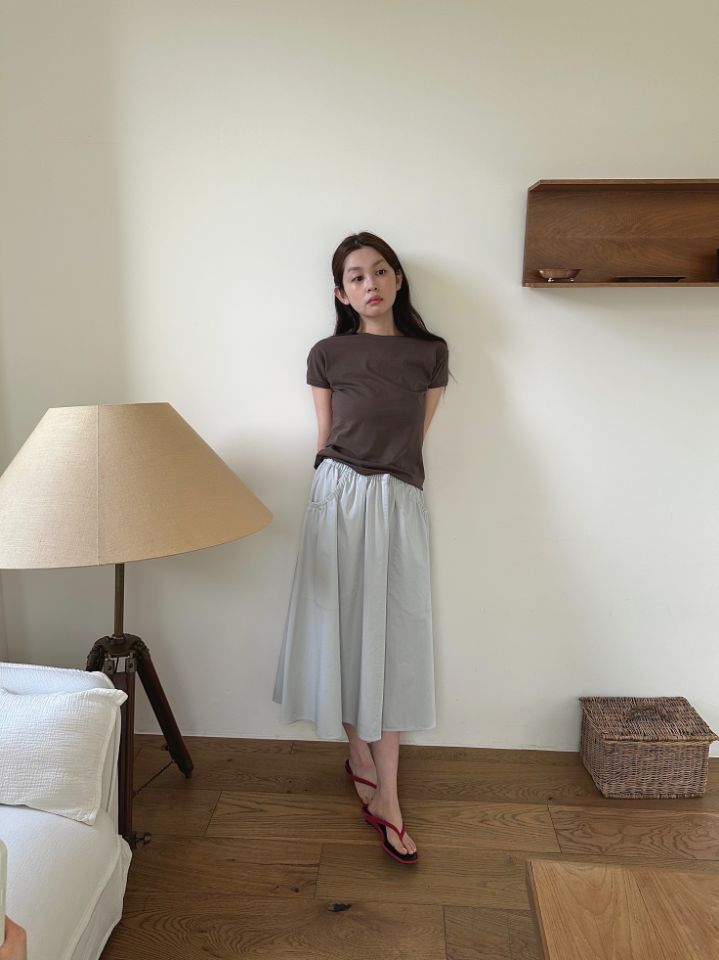 MARE韓國直郵實拍女裝新品熱賣推薦26夏季26春夏長裙口袋喇叭MARE長裙