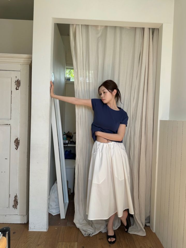 MARE韓國直郵實拍女裝新品熱賣推薦26夏季26春夏長裙口袋喇叭MARE長裙