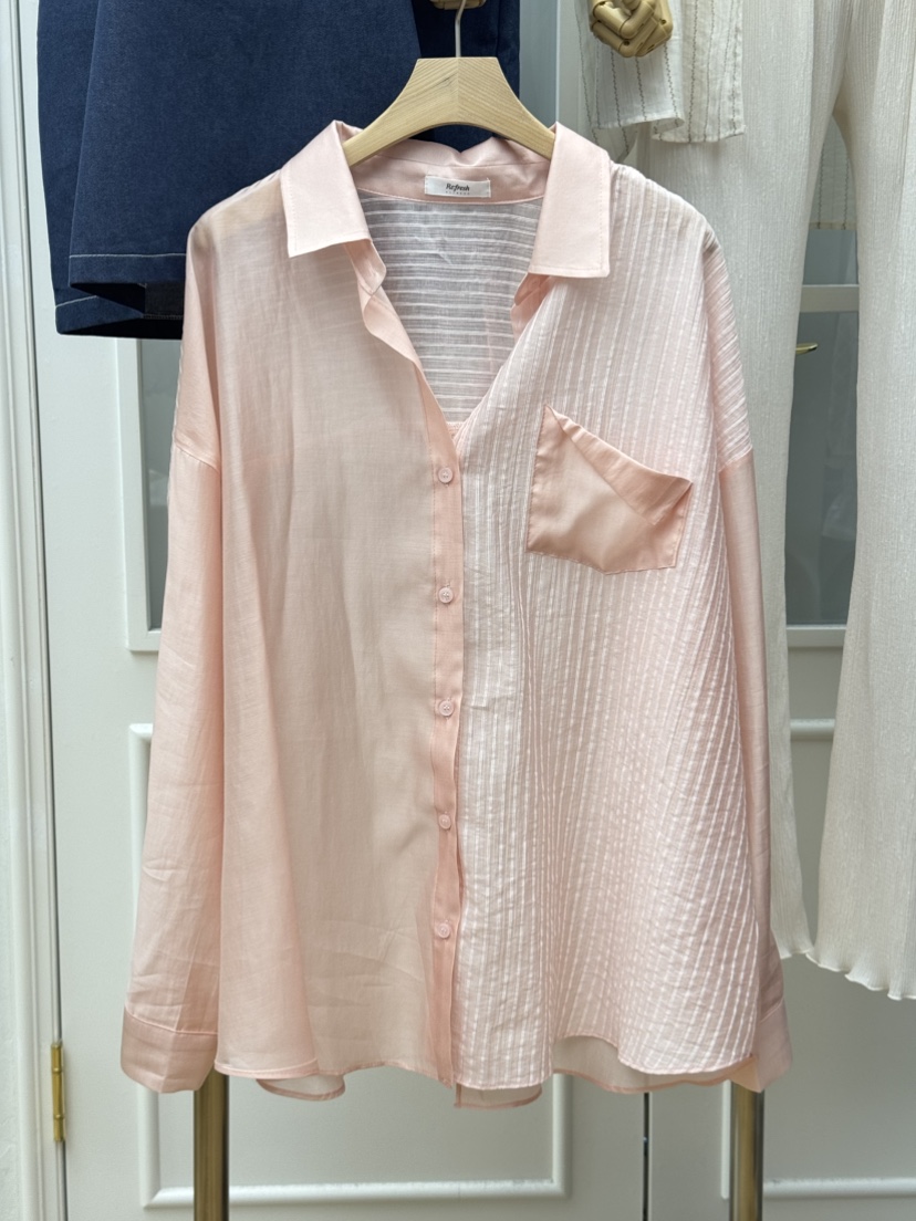 RE:FRESH-L東大門實拍女士新款推薦休閑時尚26春夏襯衫蕾絲衫RE:FRESH襯衫/蕾絲衫圖色2