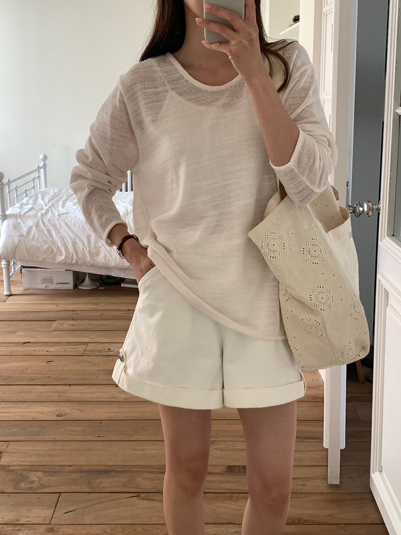 BLEECKER韓國直郵女裝新品職業26春夏休閑推薦26夏季針織衫U領BLEECKER針織衫