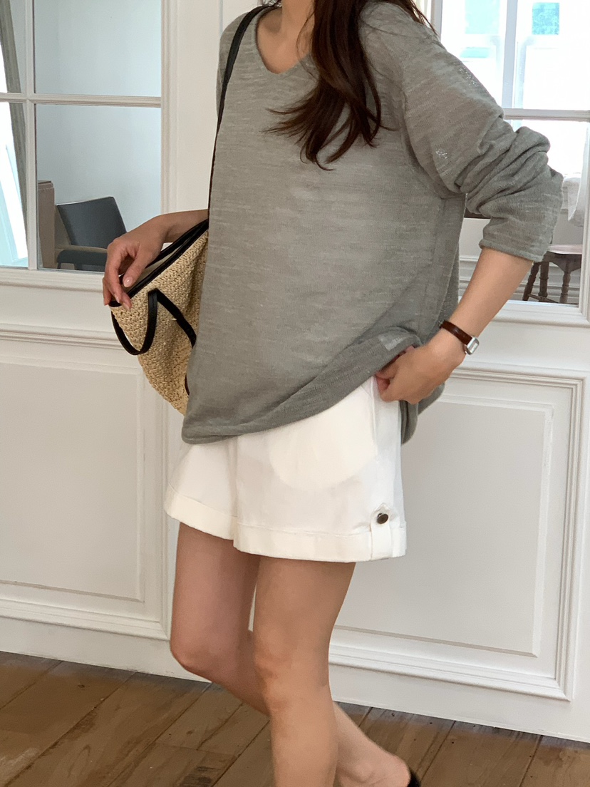 BLEECKER韓國直郵女裝新品職業26春夏休閑推薦26夏季針織衫U領BLEECKER針織衫