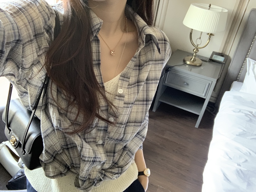 LA CREME韓國直郵女裝新款26春夏職業休閑推薦襯衫蕾絲衫LA CREME襯衫/蕾絲衫