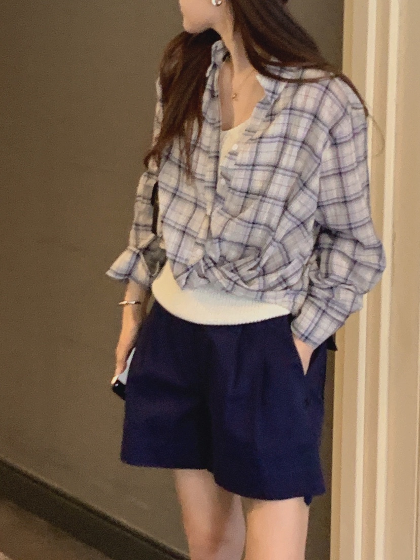 LA CREME韓國直郵女裝新款26春夏職業休閑推薦襯衫蕾絲衫LA CREME襯衫/蕾絲衫