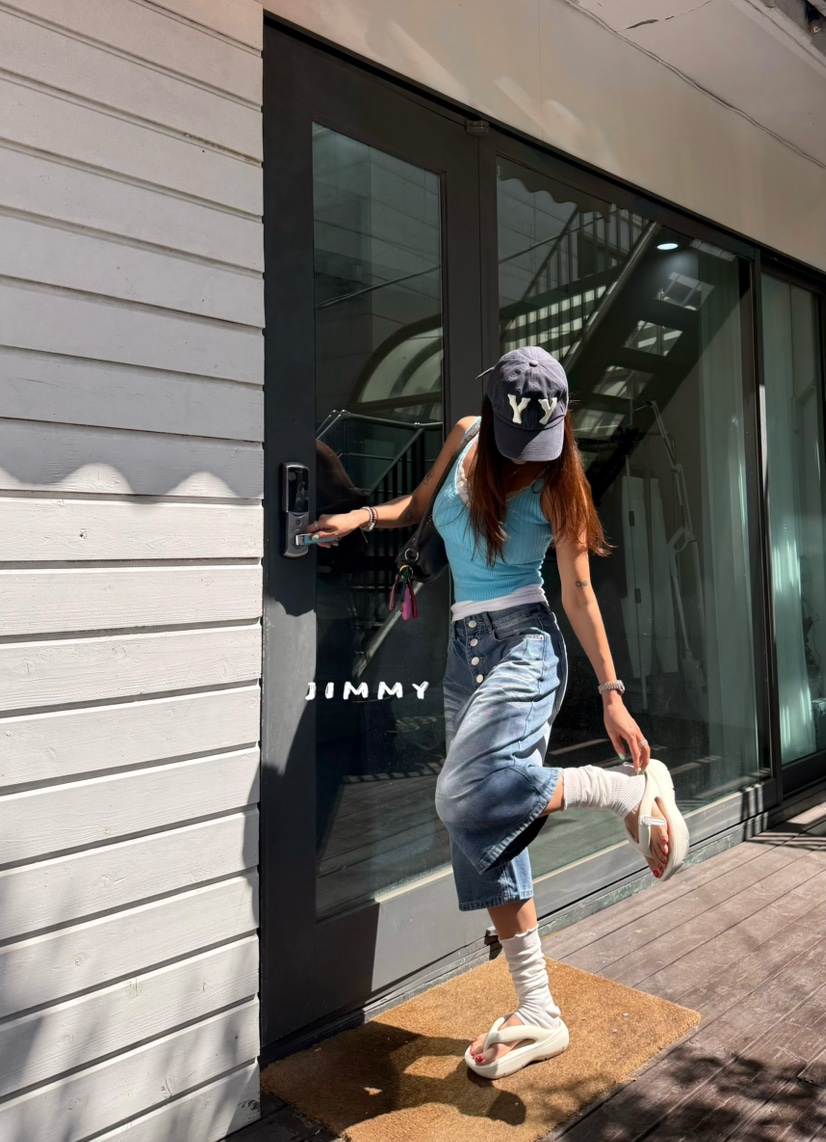 JIMMY韓國代購女裝新款時尚熱賣人氣推薦26春夏休閑吊帶背心JIMMY/REMAKE吊帶/背心