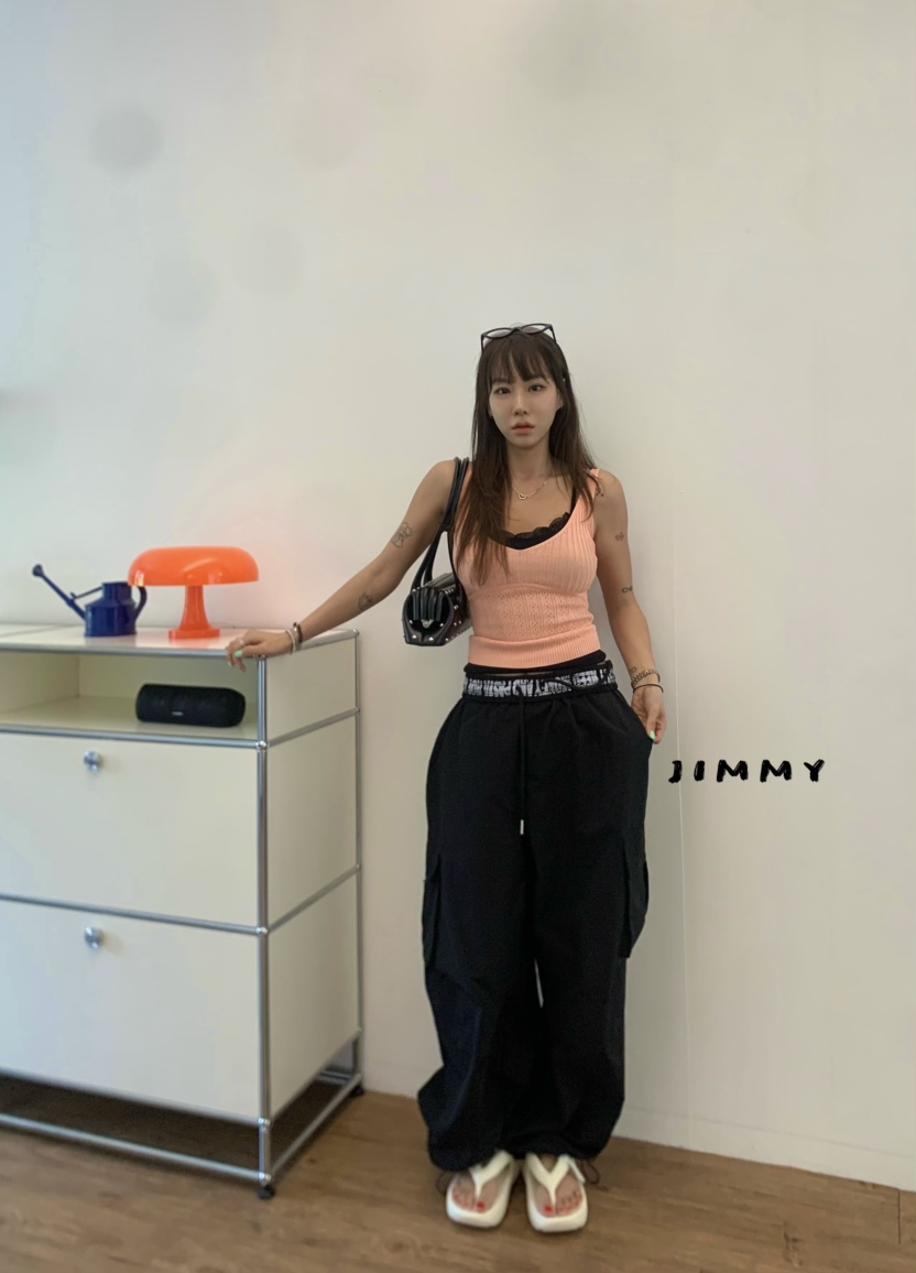 JIMMY韓國代購女裝新款時尚熱賣人氣推薦26春夏休閑吊帶背心JIMMY/REMAKE吊帶/背心