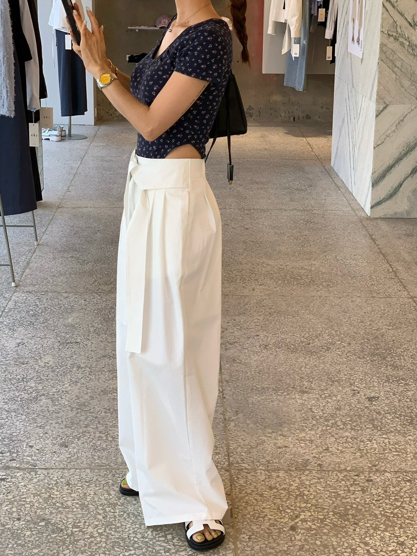 REVE CITE-L韓國直郵女士新品真品人氣26春夏時尚T恤褶皺REVE CITE-LT恤