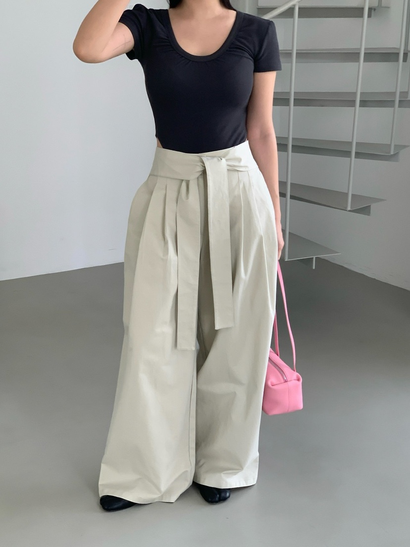 REVE CITE-L韓國直郵女士新品真品人氣26春夏時尚T恤褶皺REVE CITE-LT恤