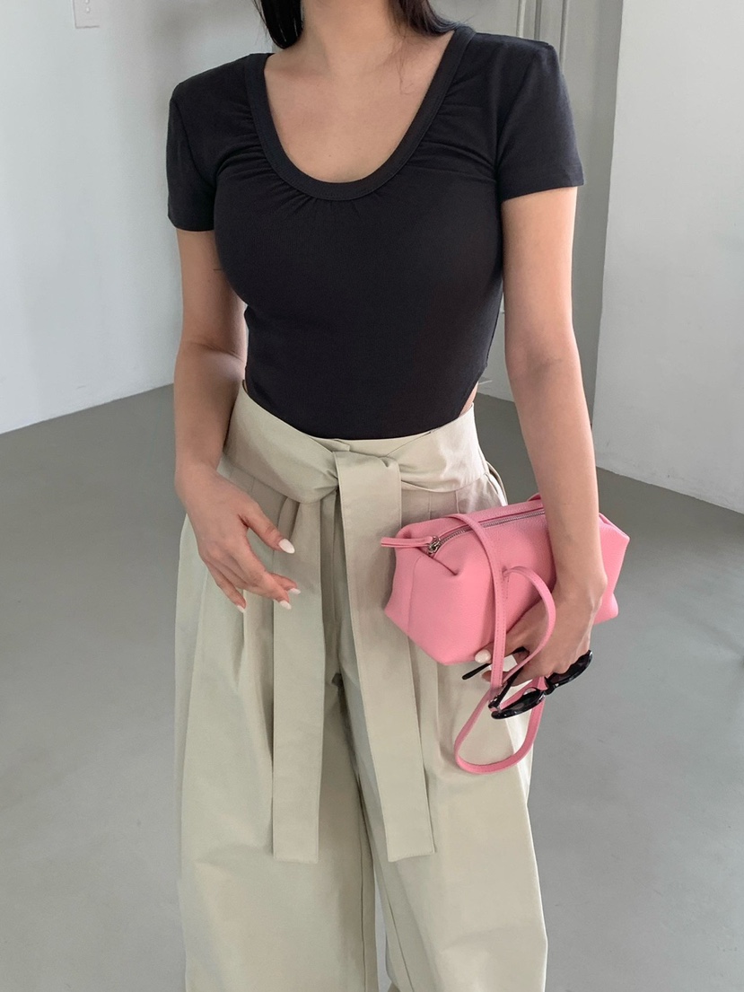 REVE CITE-L韓國直郵女士新品真品人氣26春夏時尚T恤褶皺REVE CITE-LT恤圖色3