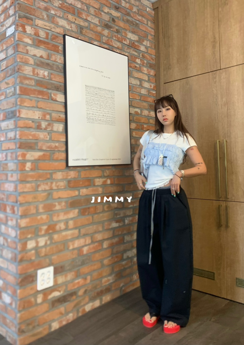 JIMMY東大門實拍韓國女士新款職業休閑時尚26夏季吊帶背心褶皺JIMMY/REMAKE吊帶/背心