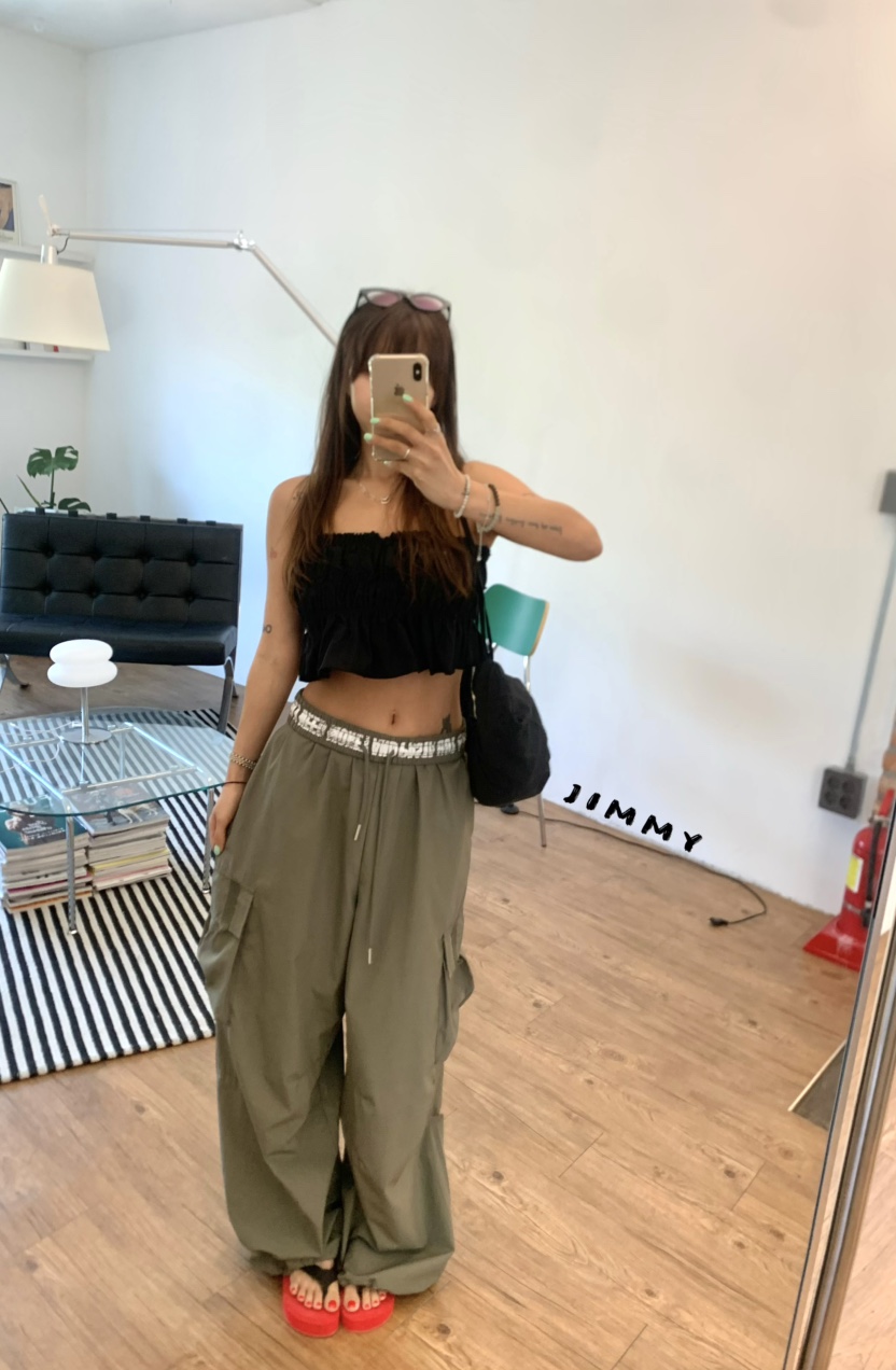 JIMMY東大門實拍韓國女士新款職業休閑時尚26夏季吊帶背心褶皺JIMMY/REMAKE吊帶/背心