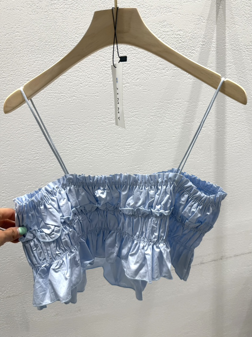 JIMMY東大門實拍韓國女士新款職業休閑時尚26夏季吊帶背心褶皺JIMMY/REMAKE吊帶/背心圖色3