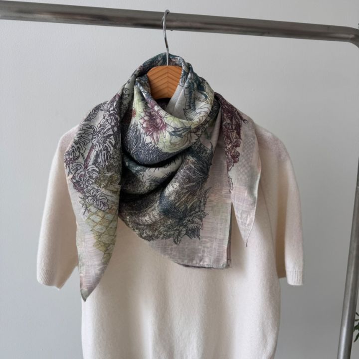 N3韓國直郵實拍女裝新款熱賣26春夏26夏季休閑圍巾披肩雙面N3圍巾/披肩