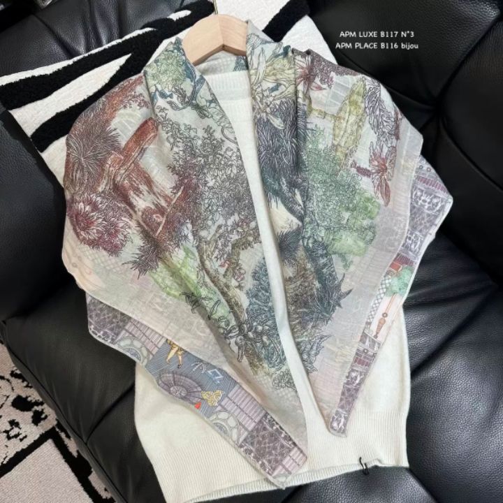 N3韓國直郵實拍女裝新款熱賣26春夏26夏季休閑圍巾披肩雙面N3圍巾/披肩圖色1