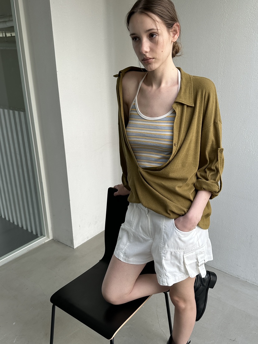 BOWIE韓國東大門代購女裝新款休閑時尚26夏季吊帶背心條紋BOWIE吊帶/背心