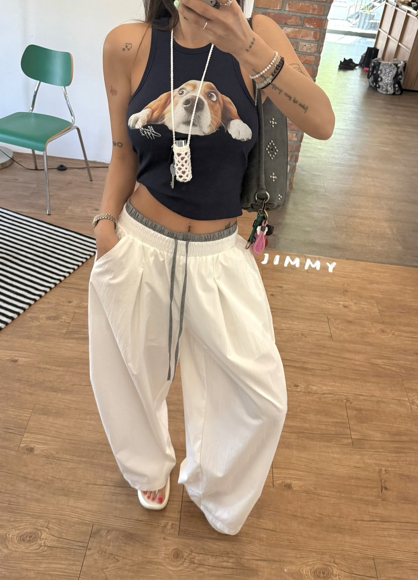 JIMMY東大門實拍女裝新品真品時尚人氣熱賣休閑吊帶背心狗狗JIMMY/REMAKE吊帶/背心