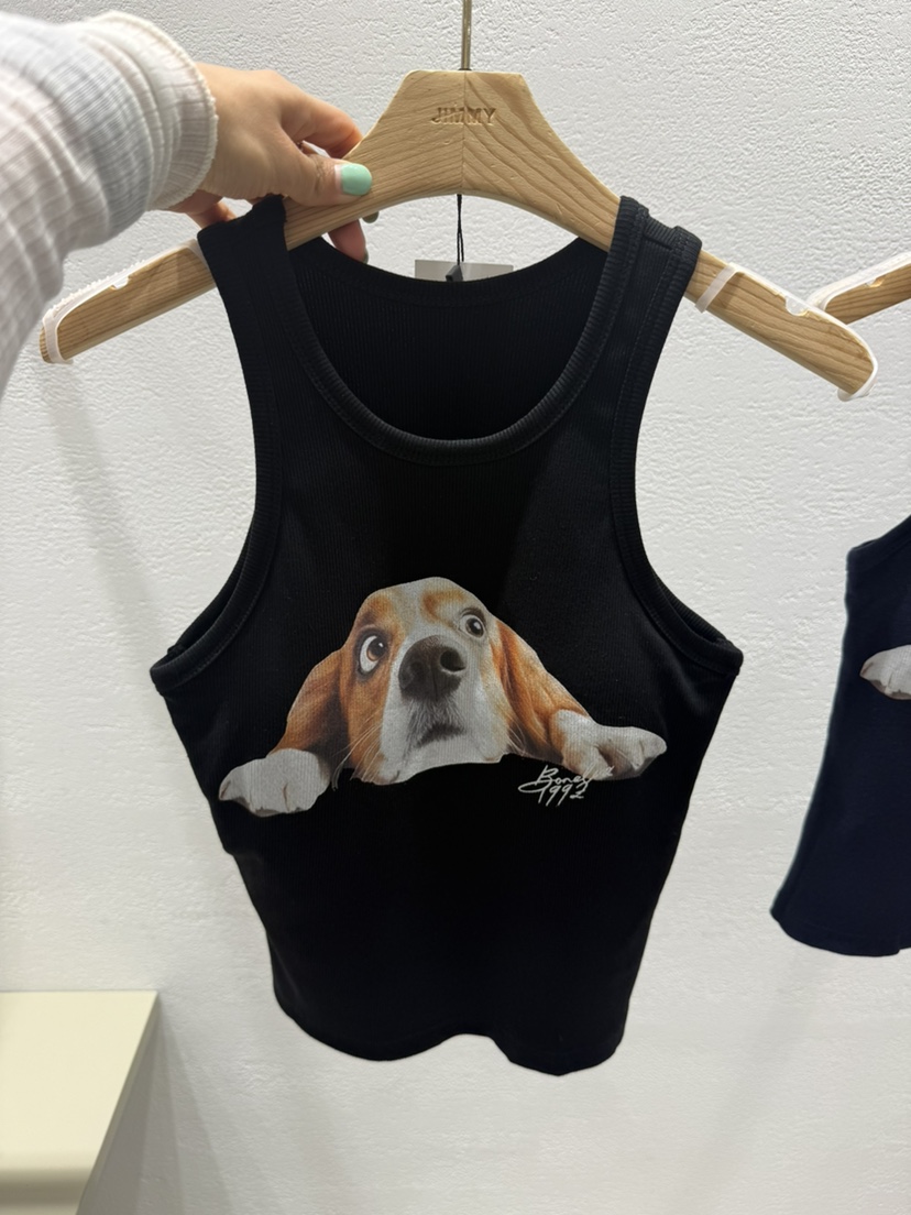 JIMMY東大門實拍女裝新品真品時尚人氣熱賣休閑吊帶背心狗狗JIMMY/REMAKE吊帶/背心圖色1