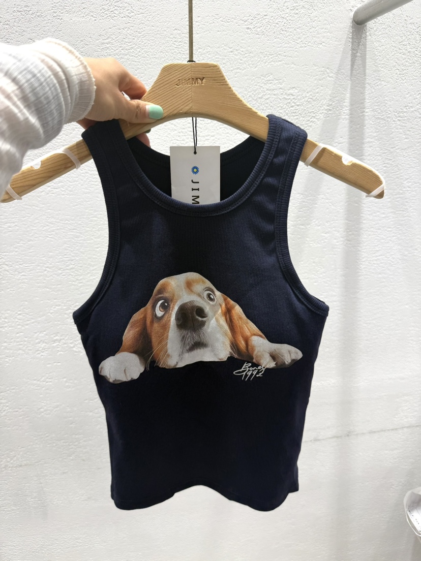 JIMMY東大門實拍女裝新品真品時尚人氣熱賣休閑吊帶背心狗狗JIMMY/REMAKE吊帶/背心圖色2