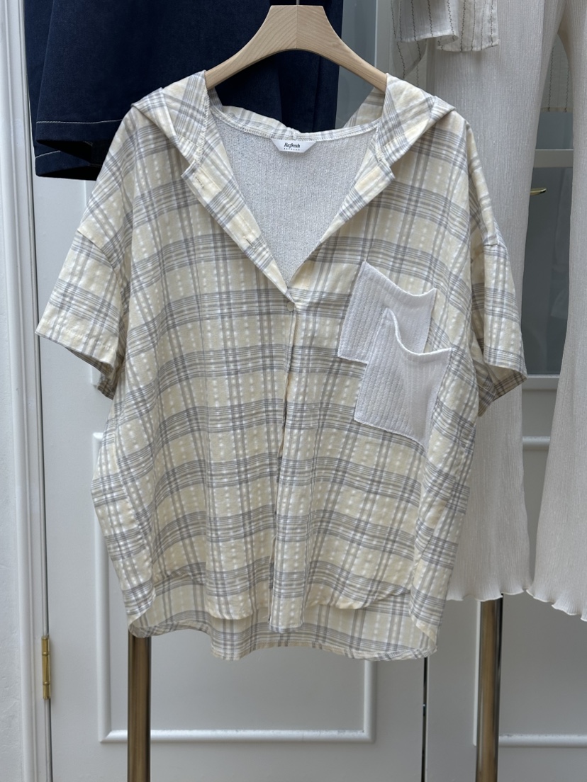 RE:FRESH-L韓國代購女士新品26春夏推薦人氣26夏季襯衫蕾絲衫RE:FRESH襯衫/蕾絲衫圖色1