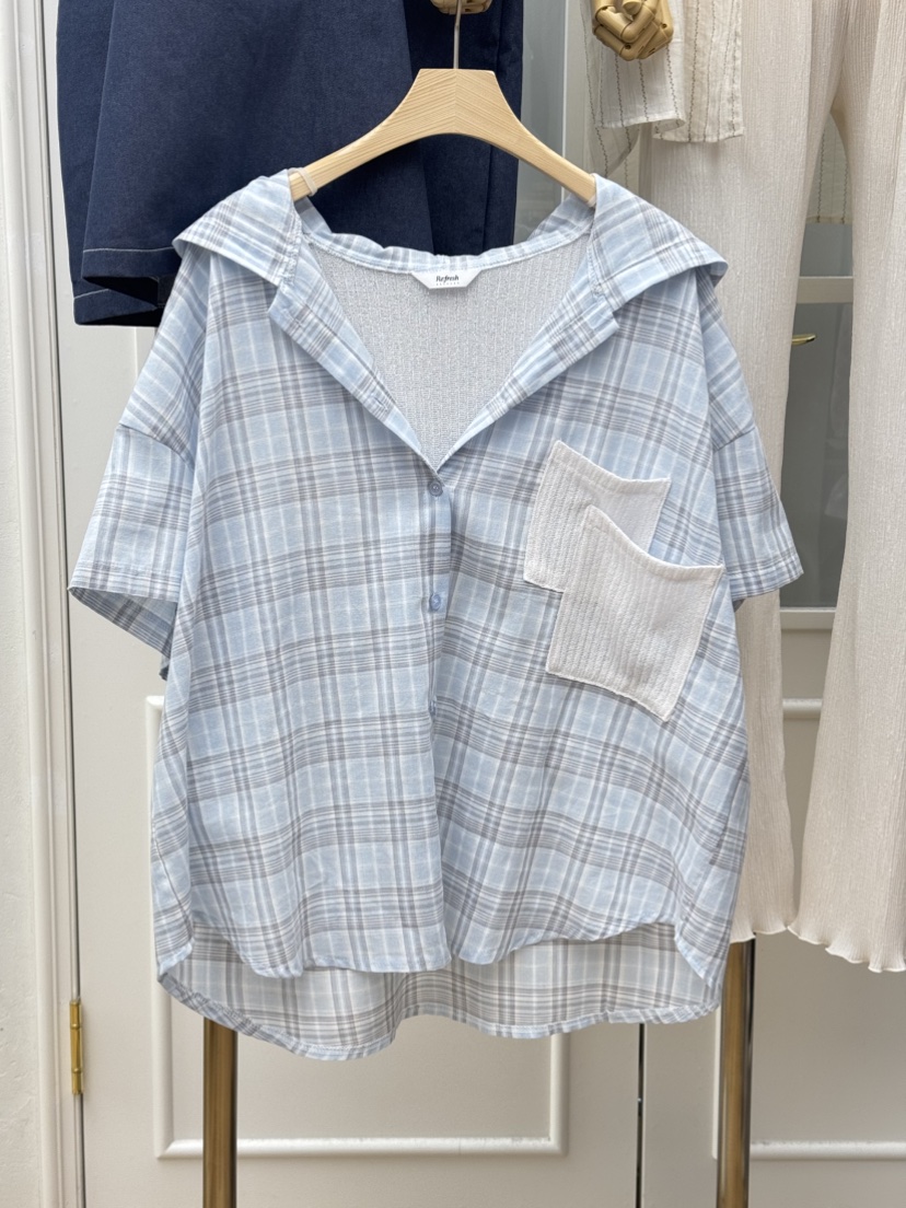 RE:FRESH-L韓國代購女士新品26春夏推薦人氣26夏季襯衫蕾絲衫RE:FRESH襯衫/蕾絲衫圖色3