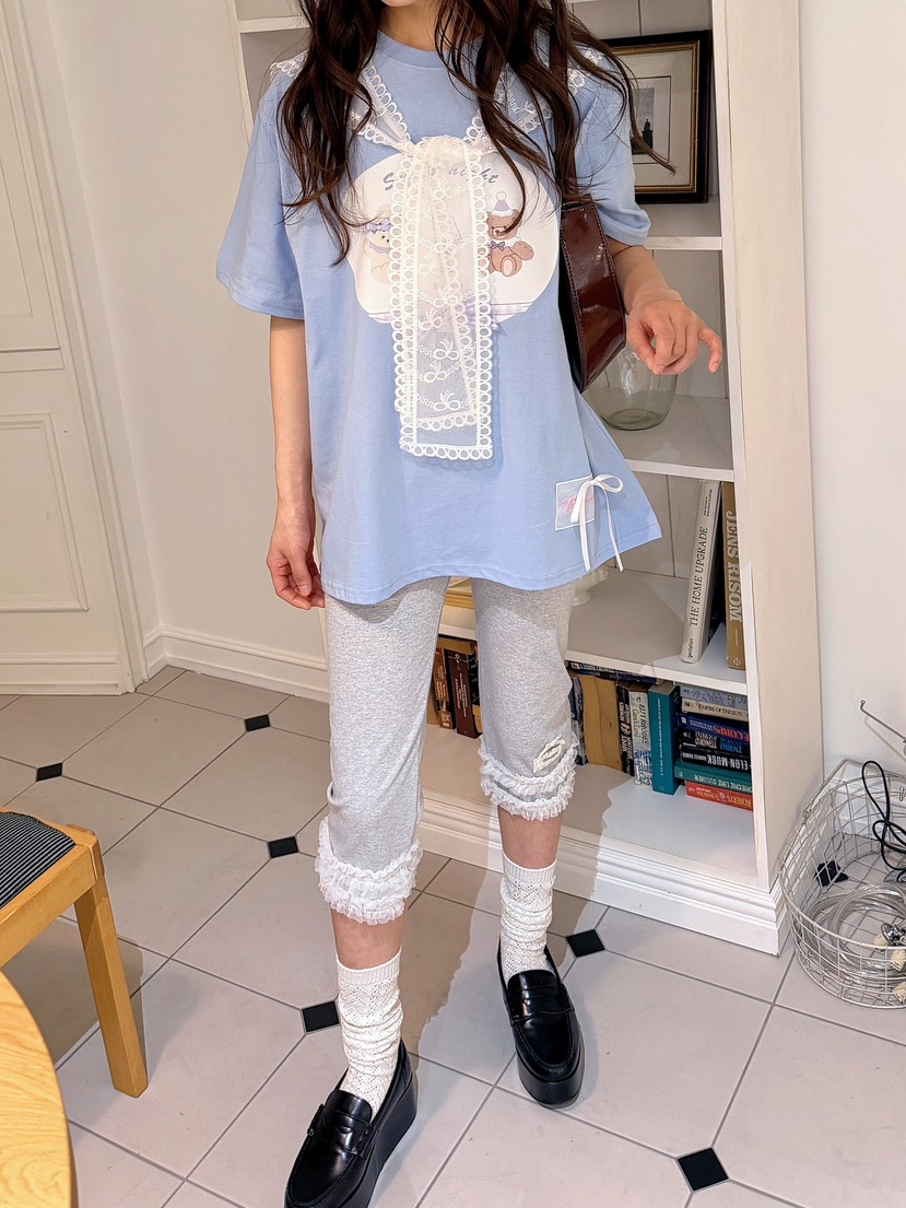 BOUTIQUE-L韓國直郵女士新品26春夏職業時尚推薦T恤泰迪熊BOUTIQUE-LT恤