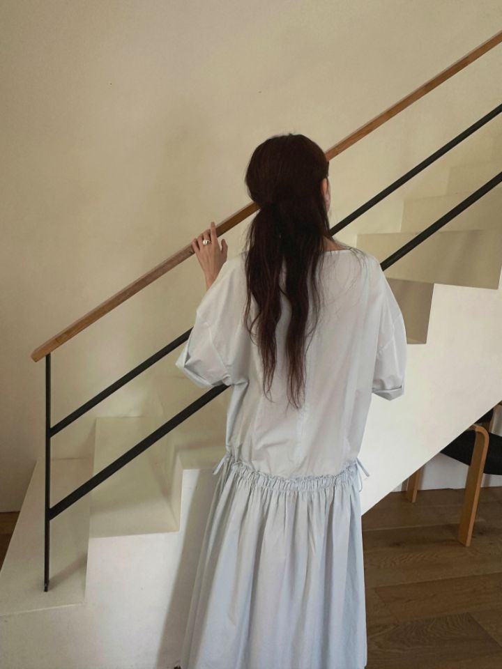 MARE韓國代購女裝新款時尚人氣真品推薦休閑熱賣連衣裙褶皺MARE連衣裙