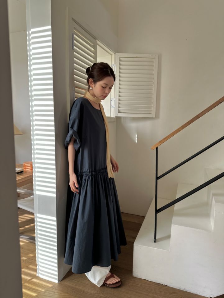 MARE韓國代購女裝新款時尚人氣真品推薦休閑熱賣連衣裙褶皺MARE連衣裙