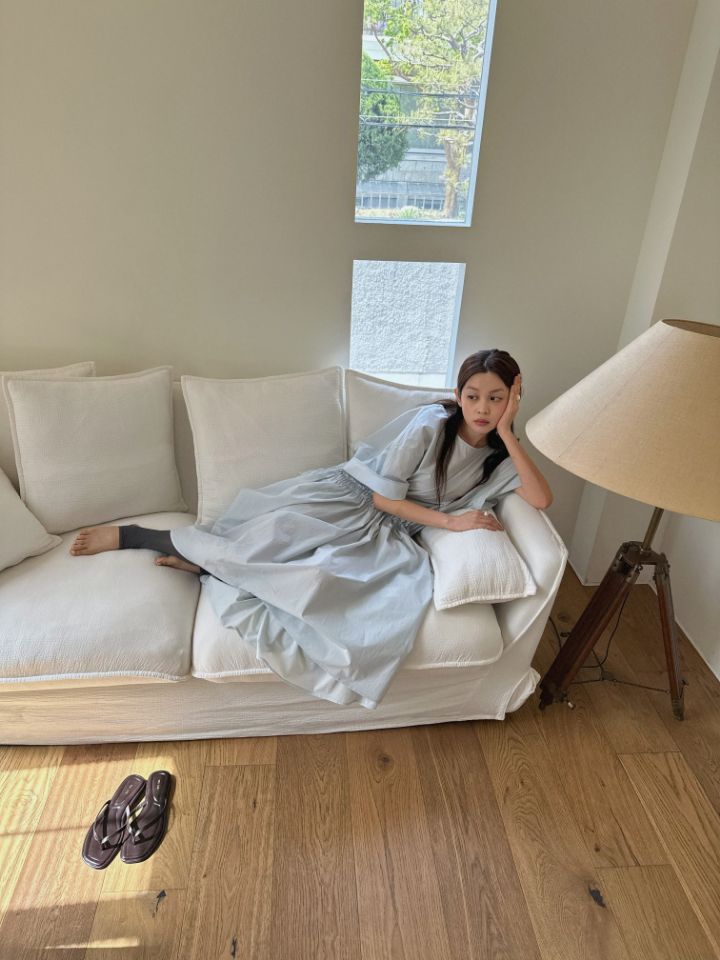 MARE韓國代購女裝新款時尚人氣真品推薦休閑熱賣連衣裙褶皺MARE連衣裙