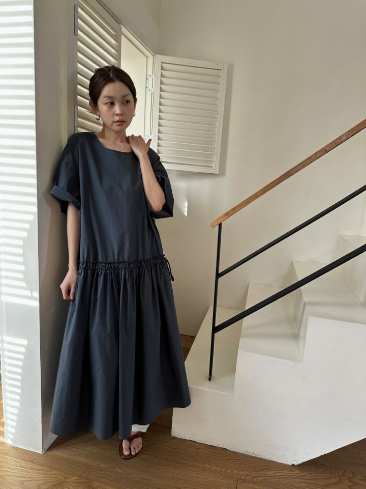 MARE韓國代購女裝新款時尚人氣真品推薦休閑熱賣連衣裙褶皺MARE連衣裙圖色1